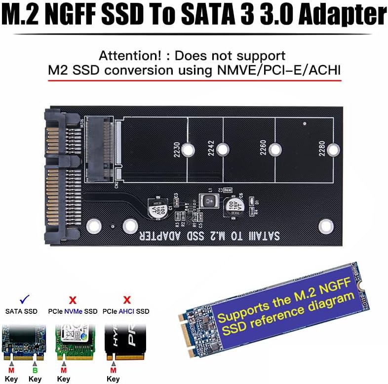 Pstaroth M.2 NGFF B-Key to SATA3 SSD Adapter for Computer Performance Boost - Image 1